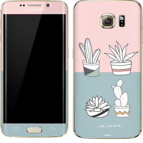 Succulent Sketch Galaxy S7 Edge Skin