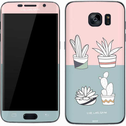 Succulent Sketch Galaxy S7 Skin