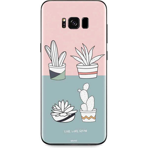 Succulent Sketch Galaxy S8 Skin