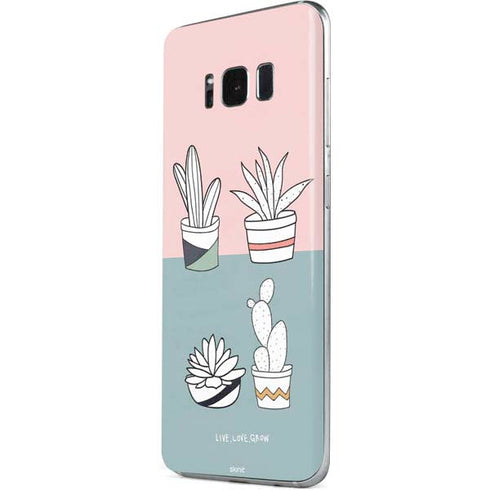 Succulent Sketch Galaxy S8 Skin