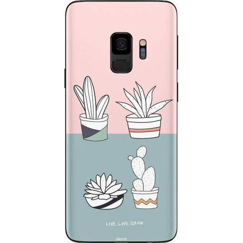 Succulent Sketch Galaxy S9 Skin