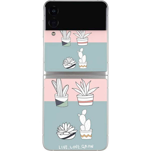 Succulent Sketch Galaxy Z Flip3 5G Skin