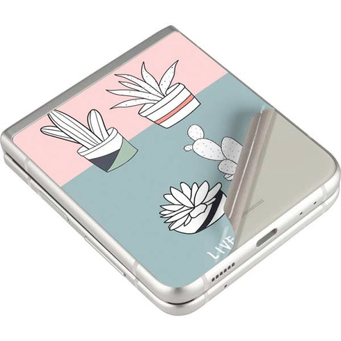 Succulent Sketch Galaxy Z Flip3 5G Skin