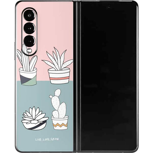 Succulent Sketch Galaxy Z Fold3 5G Skin