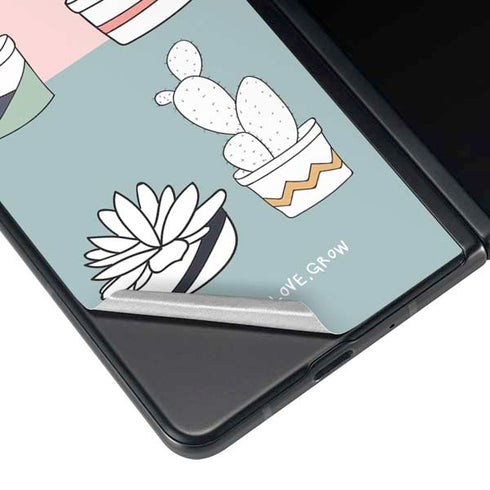 Succulent Sketch Galaxy Z Fold3 5G Skin