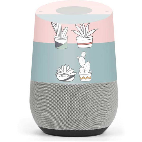 Succulent Sketch Google Home Skin