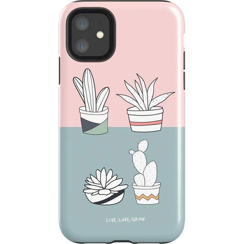 Succulent Sketch iPhone 11 Impact Case