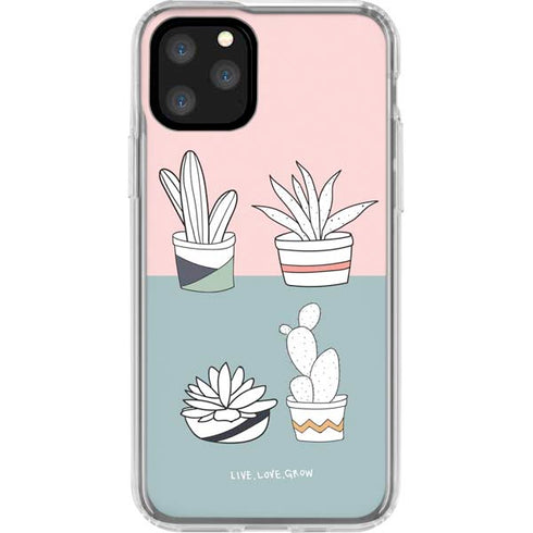 Succulent Sketch iPhone 11 Pro Clear Case