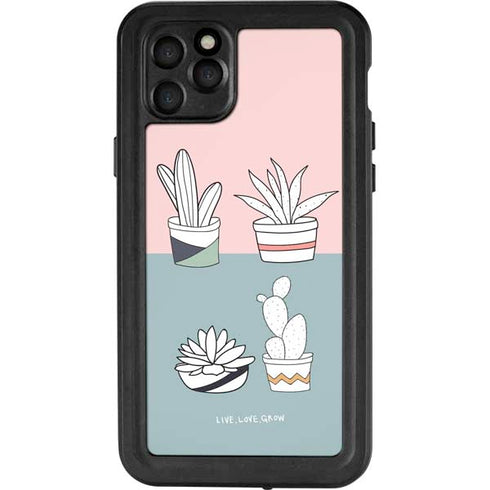 Succulent Sketch iPhone 11 Pro Max Waterproof Case