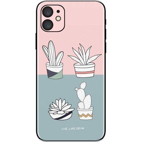 Succulent Sketch iPhone 11 Skin