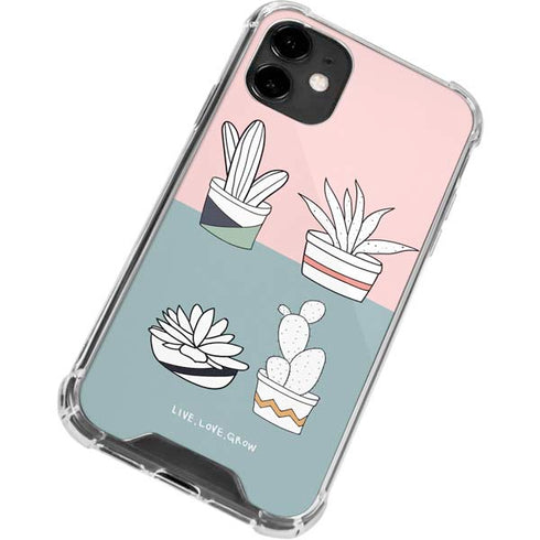 Succulent Sketch iPhone 12 Clear Case