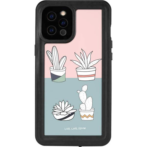 Succulent Sketch iPhone 12 Pro Max Waterproof Case