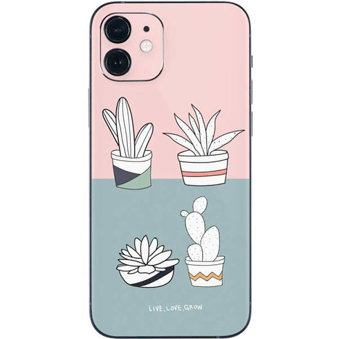 Succulent Sketch iPhone 12 Skin