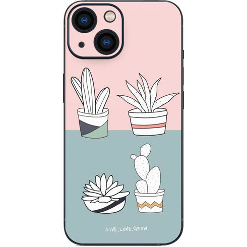 Succulent Sketch iPhone 13 Mini Skin