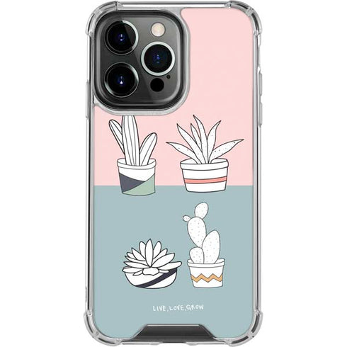 Succulent Sketch iPhone 13 Pro Clear Case