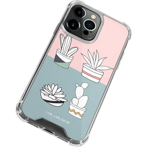 Succulent Sketch iPhone 13 Pro Clear Case