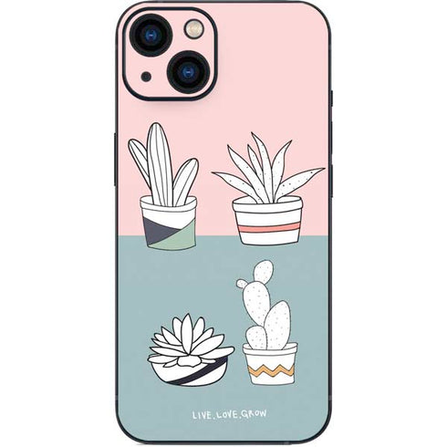 Succulent Sketch iPhone 14 Skin