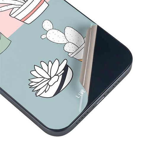 Succulent Sketch iPhone 15 Skin