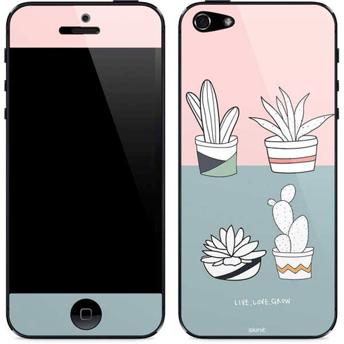 Succulent Sketch iPhone 5/5s/5SE Skin
