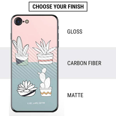 Succulent Sketch iPhone SE (2nd & 3rd Gen) Skin