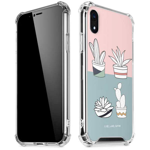 Succulent Sketch iPhone XR Clear Case