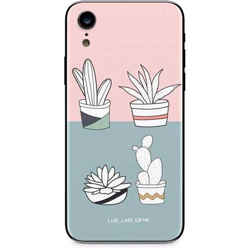 Succulent Sketch iPhone XR Skin