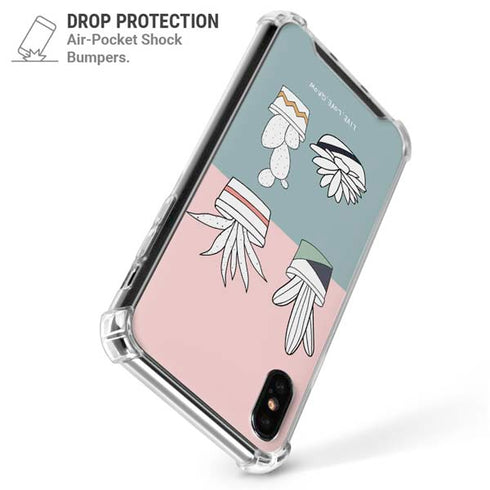 Succulent Sketch iPhone XS Max Clear Case