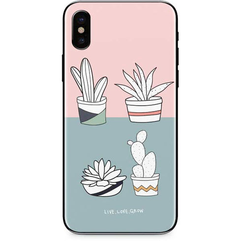 Succulent Sketch iPhone XS Skin