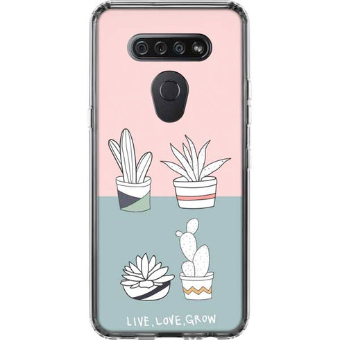 Succulent Sketch LG K51/Q51 Clear Case