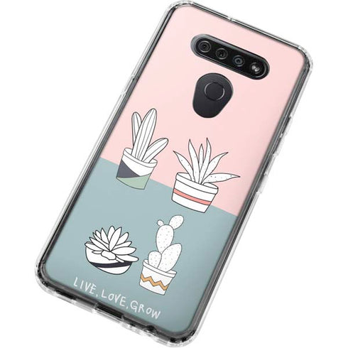 Succulent Sketch LG K51/Q51 Clear Case