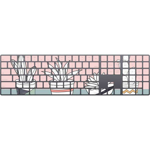 Succulent Sketch Magic Keyboard with Numeric Keypad Skin