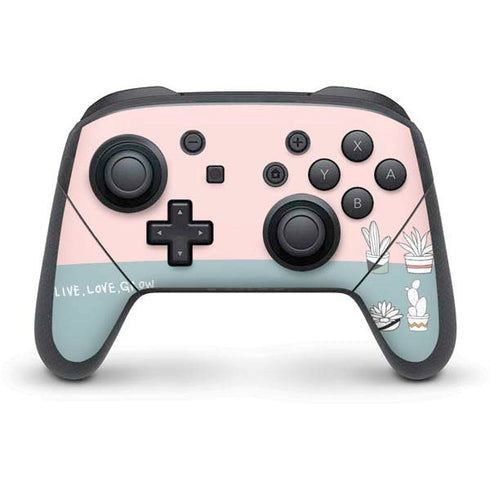 Succulent Sketch Nintendo Switch Pro Controller Skin