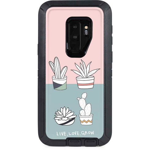 Succulent Sketch Otterbox Defender Galaxy Skin