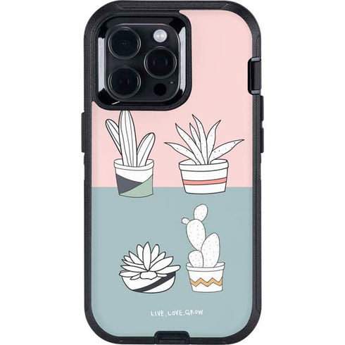 Succulent Sketch Otterbox Defender iPhone Skin