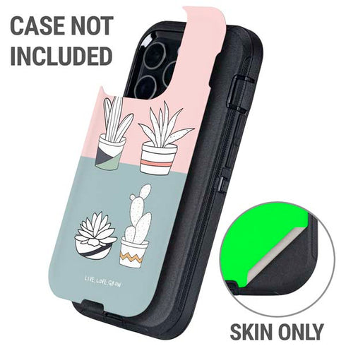 Succulent Sketch Otterbox Defender iPhone Skin
