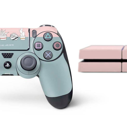 Succulent Sketch PS4 Console and Controller Bundle Skin