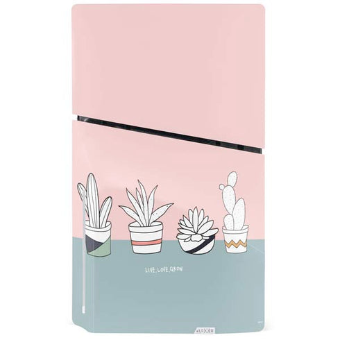 Succulent Sketch PS5 Slim Disk Bundle Skin