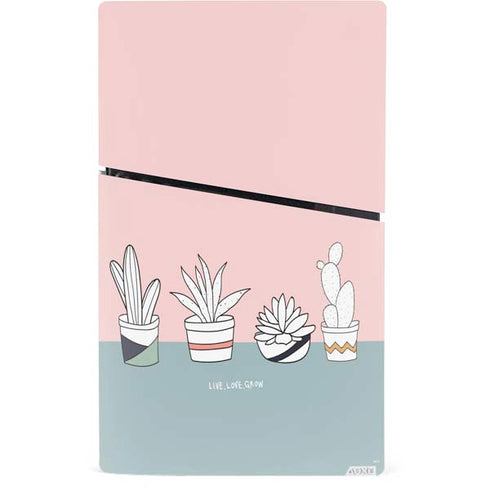 Succulent Sketch PS5 Slim Digital Edition Bundle Skin