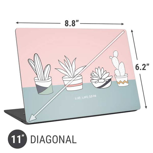 Succulent Sketch Universal Laptop 11in (8.8 x 6.2in) Skin