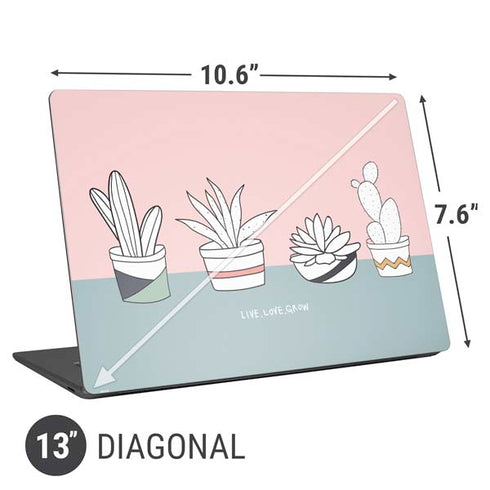 Succulent Sketch Universal Laptop 13in (10.6 x 7.6in) Skin