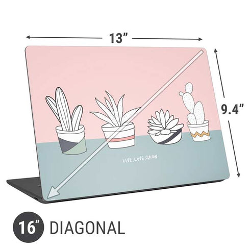 Succulent Sketch Universal Laptop 16in (13 x 9.4in) Skin