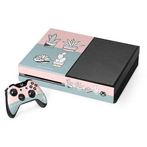 Succulent Sketch Xbox One Console and Controller Bundle Skin