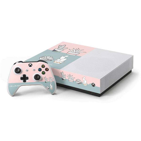 Succulent Sketch Xbox One S All-Digital Edition Bundle Skin