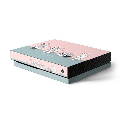 Succulent Sketch Xbox One X Console Skin