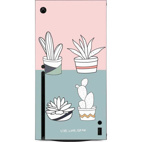 Succulent Sketch Xbox Series X Console Skin