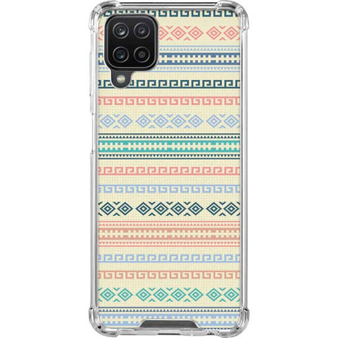 Summer Pattern Galaxy A12 Clear Case
