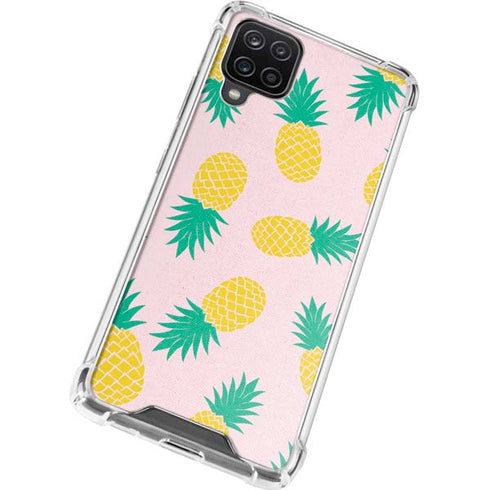Summer Pineapples Galaxy A12 Clear Case