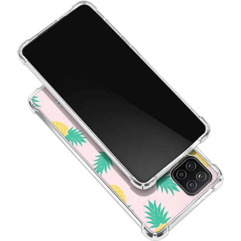 Summer Pineapples Galaxy A12 Clear Case