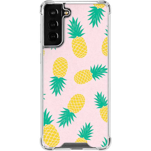 Summer Pineapples Galaxy S21 FE Clear Case