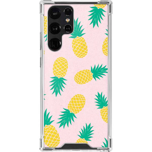 Summer Pineapples Galaxy S22 Ultra Clear Case